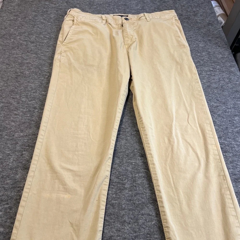 American Eagle Next Level‎ Flex Slim Straight Pants 32x34 Tan Cotton Blend Mens